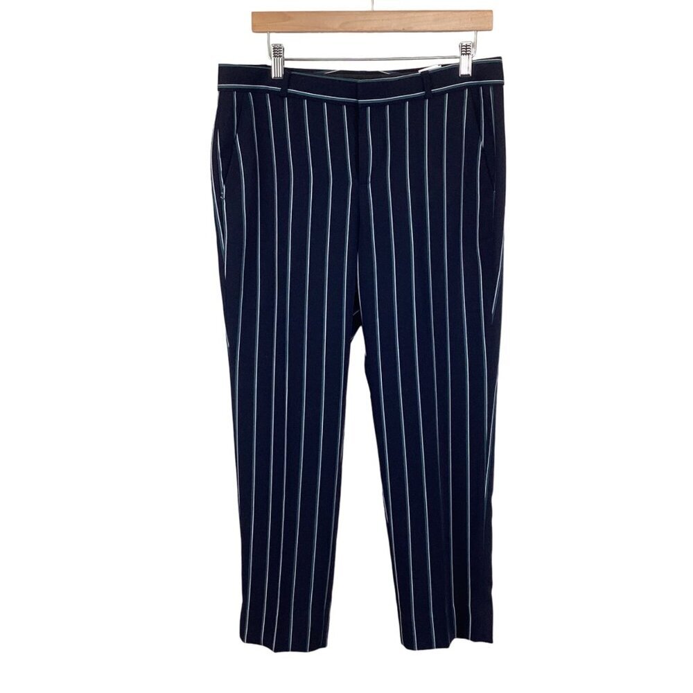 Banana Republic Avery Women's Striped‎ Pants Size 6 Navy & White Trousers